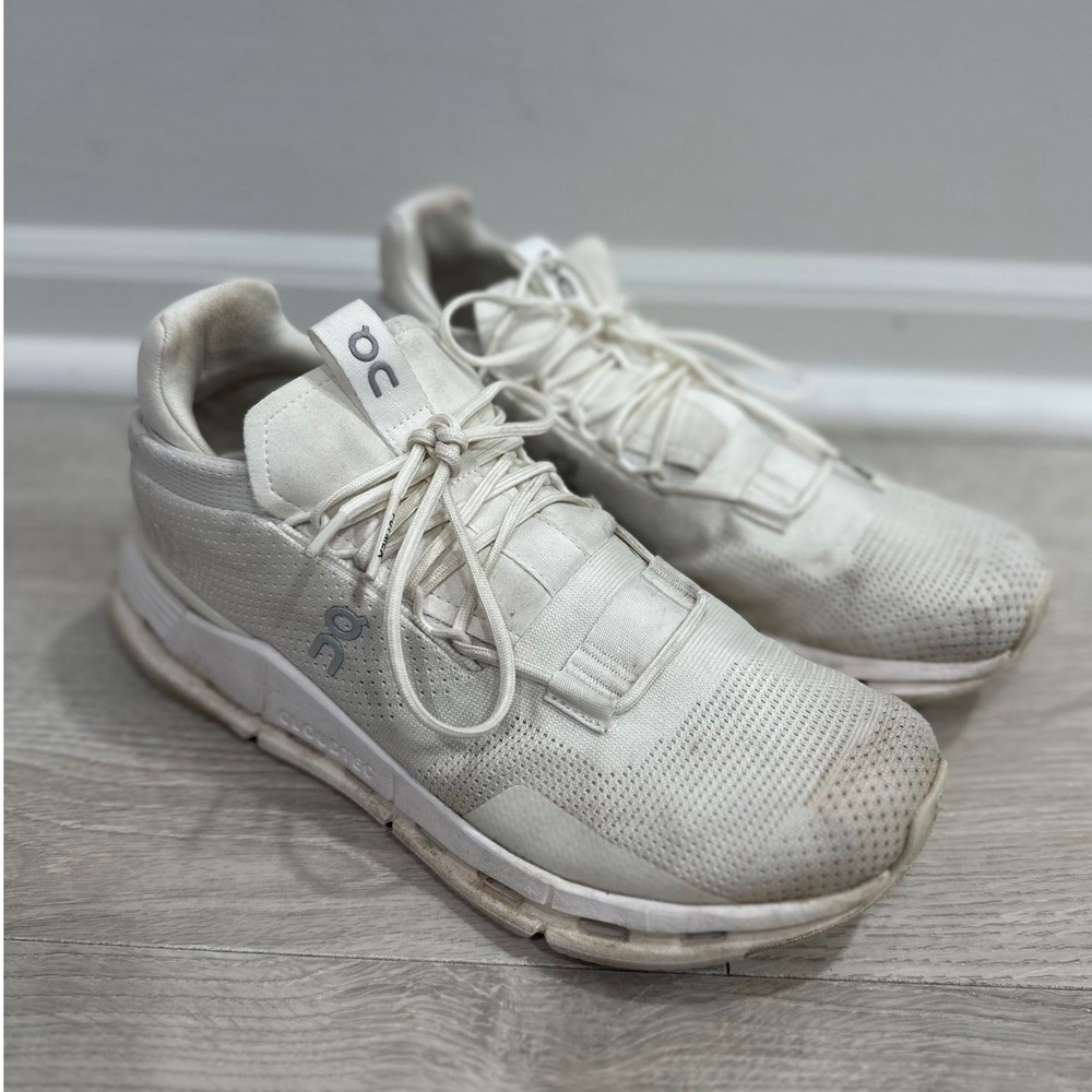 On Running Cloudnova Womens White CloudTec Athletic Sneakers Shoes 8.5 Running